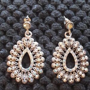 Nicole Elegant Silver Teardrop Earrings